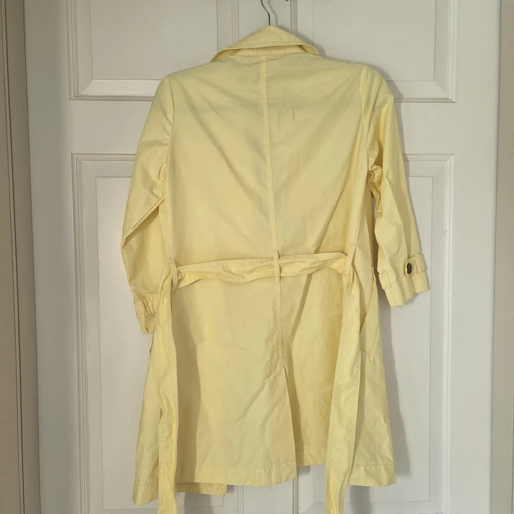 GAP Light Yellow Trench Coat Women's XS - Picture 2 of 3
